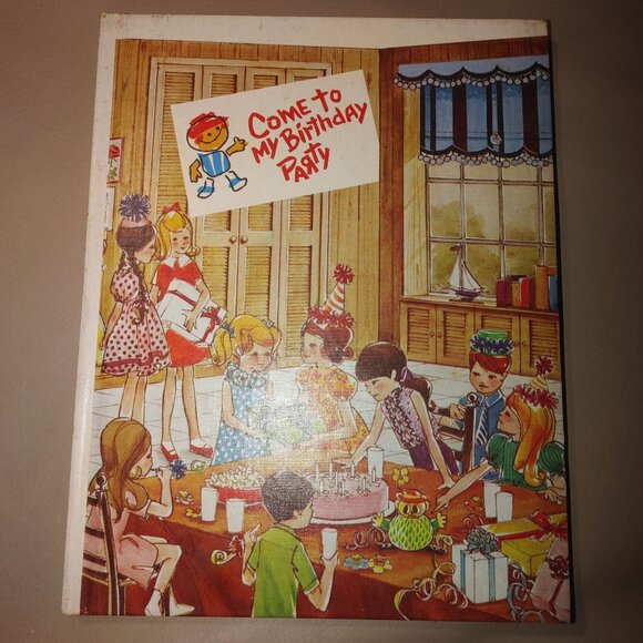 Vintage 1969 Whitman Come To My Birthday Party Book Donkey Party Game - Picture 5 of 16